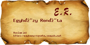 Egyházy Renáta névjegykártya