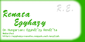 renata egyhazy business card